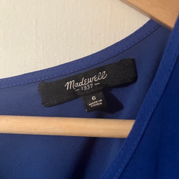 Madewell blue silk dress - Picture 2 of 7